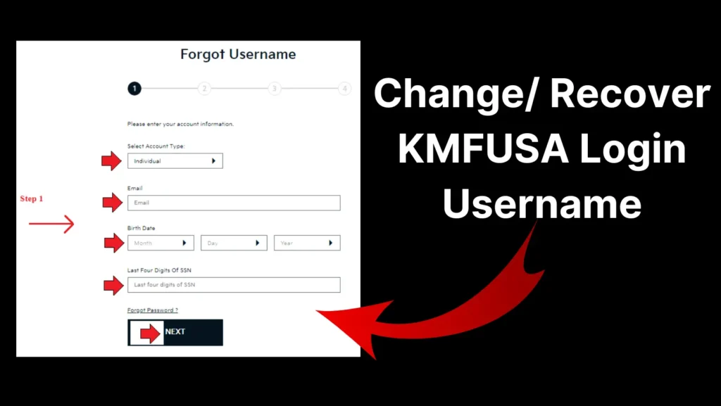 Change/ Recover KMFUSA Login Username